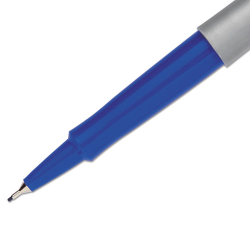 Paper Mate Flair Felt Tip Stick Porous Point Marker Pen, 0.4mm, Blue  Ink/Barrel, Dozen - Comp-U-Charge Inc