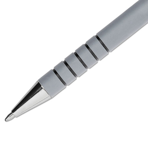 FlexGrip Ultra Stick Ballpoint Pen, Medium 1mm, Black Ink, Gray Barrel, Dozen