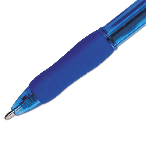 Image of Paper Mate® Profile Ballpoint Pen, Retractable, Bold 1.4 Mm, Blue Ink, Blue Barrel, Dozen
