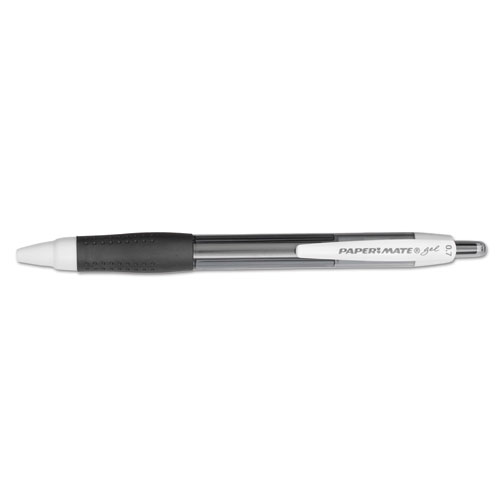 Paper Mate® Roller Ball Retractable Gel Pen, Black Ink, Fine, Dozen