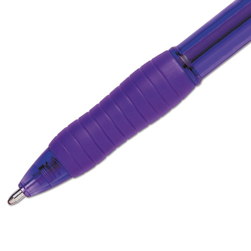 Image of Paper Mate® Profile Ballpoint Pen, Retractable, Bold 1.4 Mm, Purple Ink, Purple Barrel, Dozen