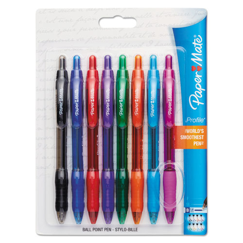 1.4mm Assorted Colors Profile Retractable Ballpoint Pens 12 Count 2 Pack 12 Count Assorted Bold 