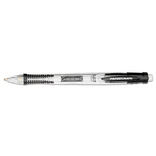 Clear Point Mechanical Pencil, 0.5 mm, HB (#2.5), Black Lead, Black Barrel | by Plexsupply