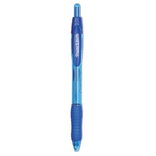 Profile Retractable Ballpoint Pen, Bold 1.4mm, Blue Ink/Barrel, Dozen | by Plexsupply