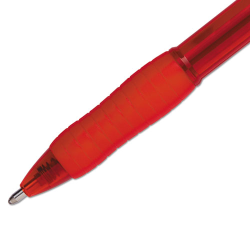 Image of Paper Mate® Profile Ballpoint Pen, Retractable, Bold 1.4 Mm, Red Ink, Red Barrel, Dozen