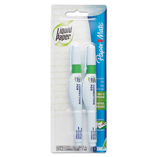 Correction Pen, 7 Ml, White, 2/pack