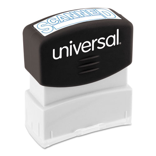 Universal® Message Stamp, Scanned, Pre-Inked One-Color, Blue