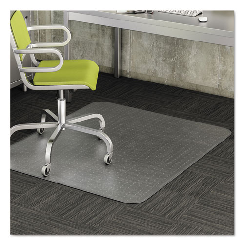 deflecto® DuraMat Moderate Use Chair Mat, Low Pile Carpet, Flat, 36 x 48, Lipped, Clear