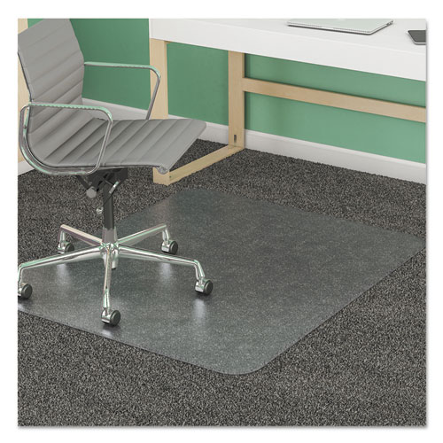 Image of Deflecto® Supermat Frequent Use Chair Mat, Med Pile Carpet, 45 X 53, Beveled Rectangle, Clear