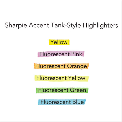 Image of Sharpie® Tank Style Highlighters, Pink Ink, Chisel Tip, Pink Barrel, Dozen