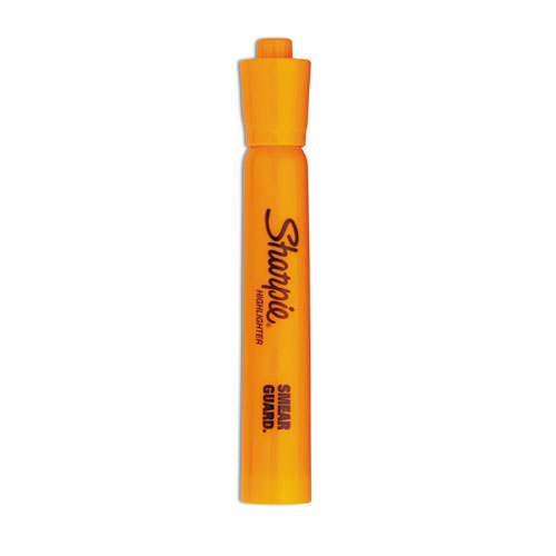 Sharpie® Tank Style Highlighters, Orange Ink, Chisel Tip, Orange Barrel, Dozen
