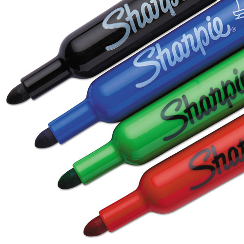 Image of Sharpie® Flip Chart Marker, Broad Bullet Tip, Assorted Colors, 4/Set