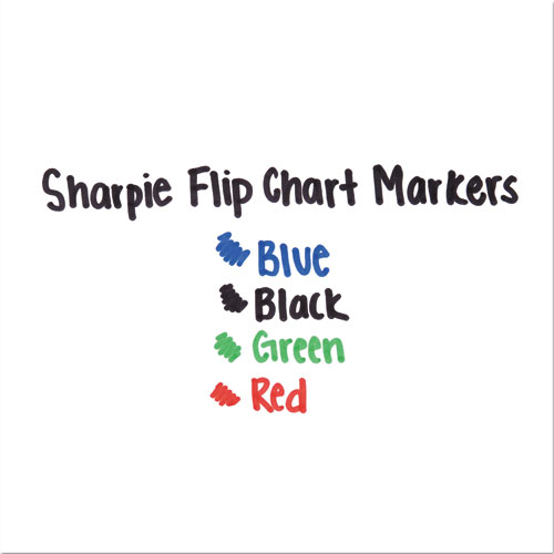 Great Value, Sharpie® Flip Chart Marker, Broad Bullet Tip, Assorted Colors,  4/Set by Sanford