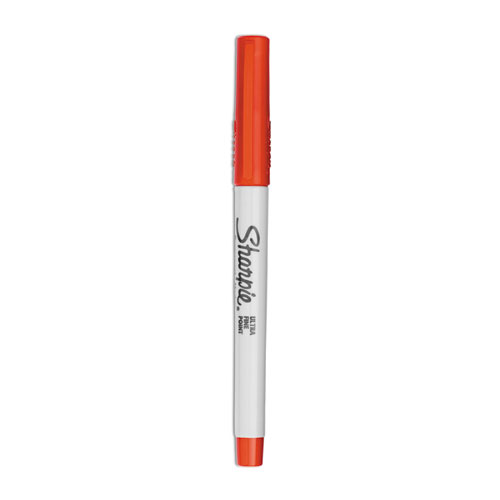 Image of Sharpie® Ultra Fine Tip Permanent Marker, Ultra-Fine Needle Tip, Red, Dozen