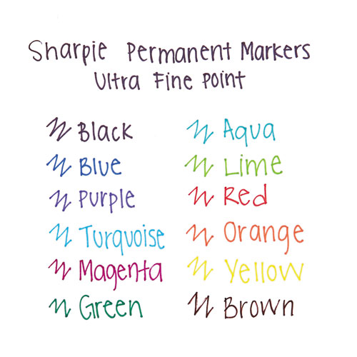 Ultra Fine Tip Permanent Marker, Extra-Fine Needle Tip, Blue, Dozen