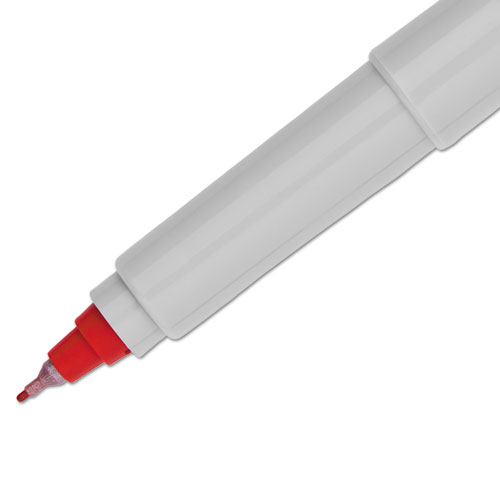 Ultra Fine Tip Permanent Marker, Extra-Fine Needle Tip, Red, Dozen