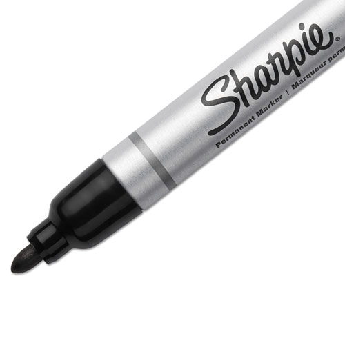 Image of Sharpie® Durable Metal Barrel Permanent Marker, Medium Bullet Tip, Black