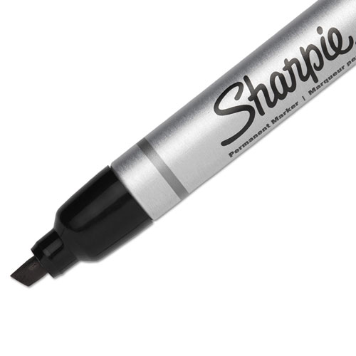 Image of Sharpie® Durable Metal Barrel Permanent Marker, Broad Chisel Tip, Black