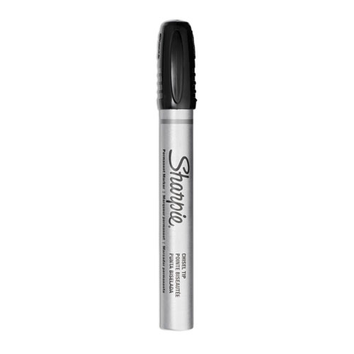 Image of Sharpie® Durable Metal Barrel Permanent Marker, Broad Chisel Tip, Black