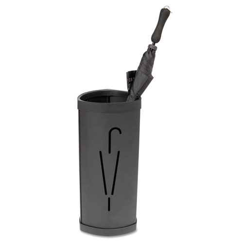 Image of Alba™ Triangular Umbrella Stand, Steel/Plastic, 10.25W X 10.25D X 23.67H, Black