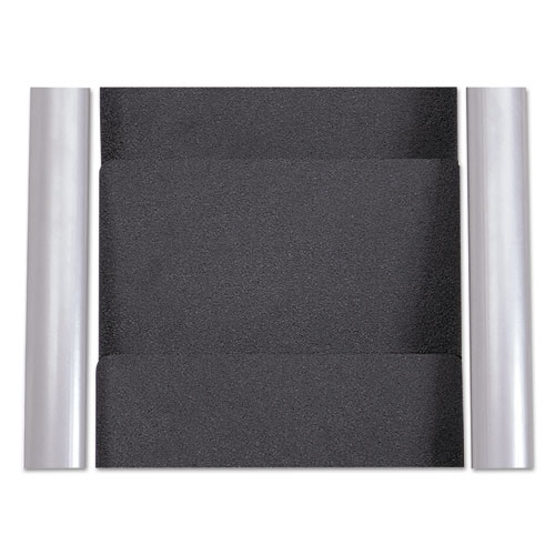 Image of Literature Floor Rack, 6 Pocket, 13.33w x 19.67d x 36.67h, Silver Gray/Black