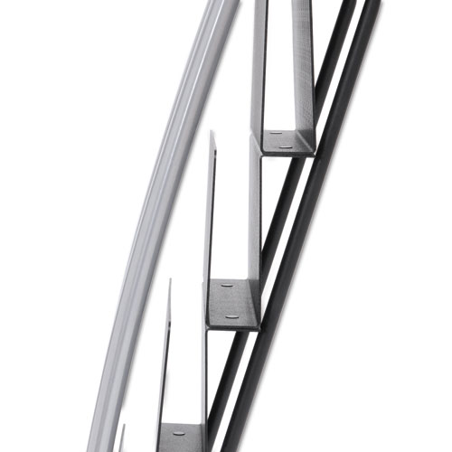 Image of Literature Floor Rack, 6 Pocket, 13.33w x 19.67d x 36.67h, Silver Gray/Black