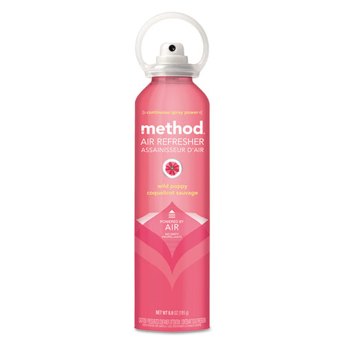 Method® Air Refresher, Wild Poppy, 6.9 oz Aerosol, 6/Carton