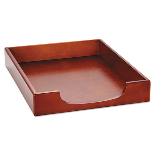 Wood Tones Desk Tray, 1 Section, Letter Size Files, 8.5 x 11, Mahogany