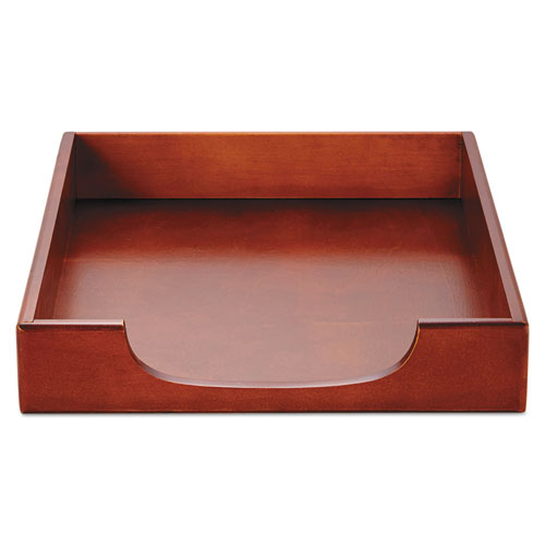WOOD TONES DESK TRAY, 1 SECTION, LETTER SIZE FILES, 8.5" X 11", MAHOGANY