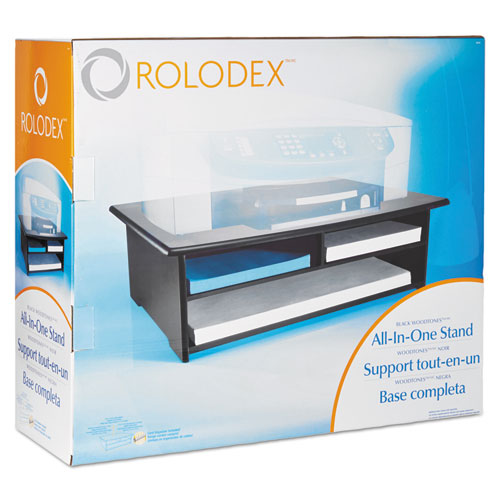 Image of Rolodex™ Wood Tones Printer Stand, 21 X 18 X 6.5, Black