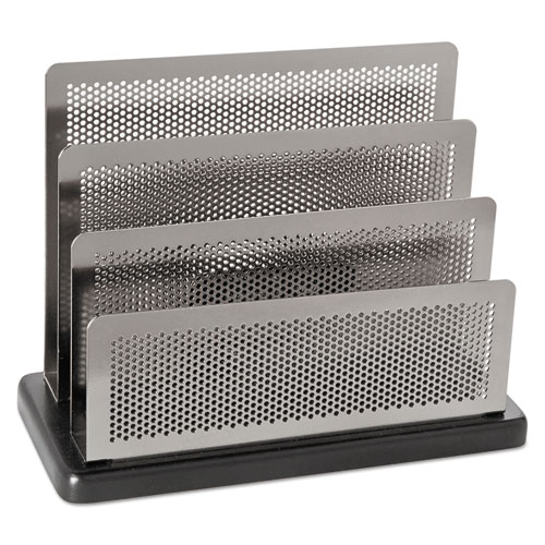 DISTINCTIONS MINI SORTER, 3 SECTIONS, DL TO A5 SIZE FILES, 7.5" X 3.5" X 5.75", BLACK/SILVER