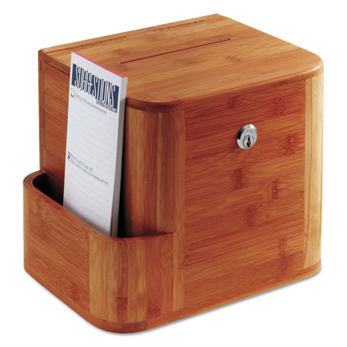 Image of Safco® Bamboo Suggestion Boxes, 10 X 8 X 14, Cherry
