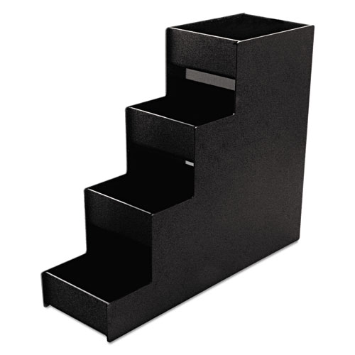 Image of Vertiflex® Commercial Grade Narrow Condiment Organizer, 8 Compartments, 6 X 19 X 15.88, Black