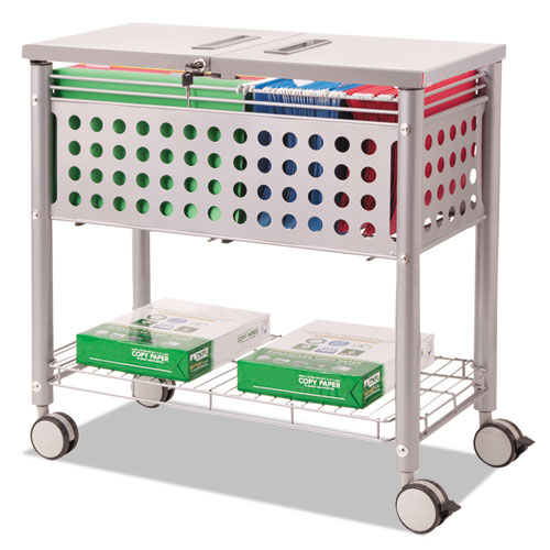 Vertiflex® Smartworx File Cart, One-Shelf, 28 1/4w x 13 3/4d x 27 3/8h, Matte Gray