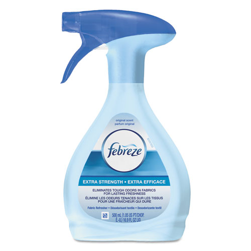 FABRIC Refresher/Odor Eliminator, Extra Strength,Original, 16.9 oz Bottle, 8/Carton | by Plexsupply