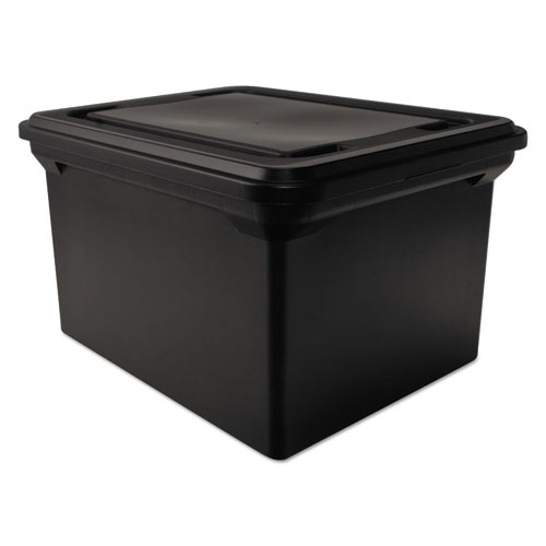 Storex STX61528U01C Plastic File Tote Storage Box Letter/Legal