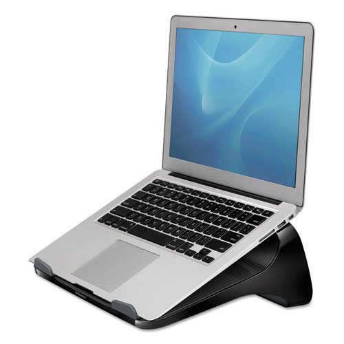 Laptop Riser, 13 3/16 x 9 5/16 x 4 1/8, Black/Gray | by Plexsupply