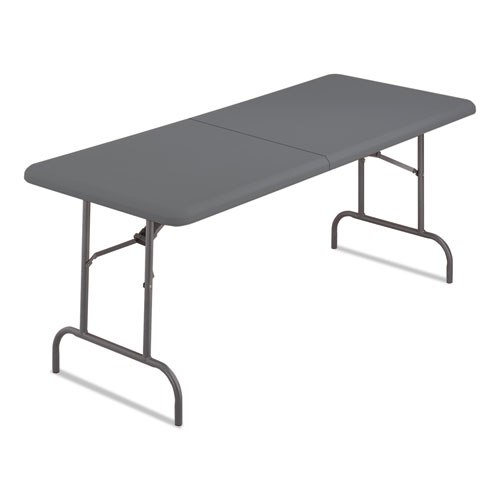 IndestrucTable Classic Bi-Folding Table, Rectangular, 60" x 30" x 29", Charcoal