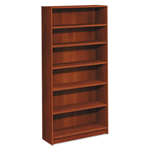 1870 Series Bookcase, Six Shelf, 36w X 11 1/2d X 72 5/8h, Cognac