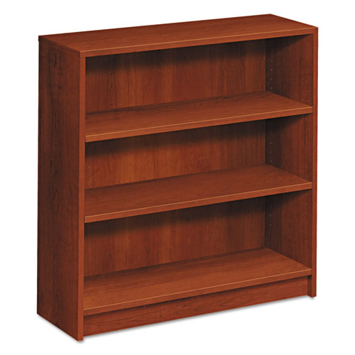 1870 Series Bookcase, Three Shelf, 36w x 11 1/2d x 36 1/8h, Cognac HON1872CO