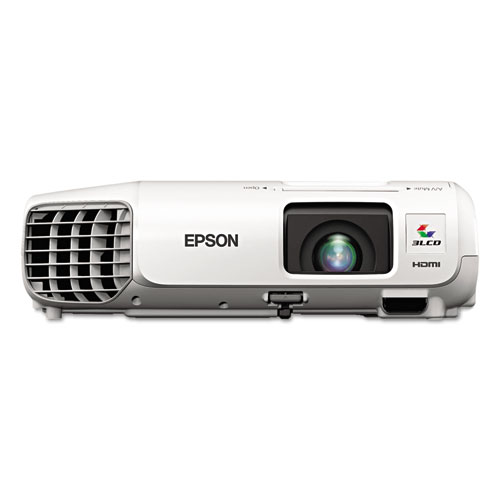 Epson® PowerLite S27 SVGA 3LCD Projector, 2700 Lumens, 800 x 600 Pixels, 1.35x Zoom