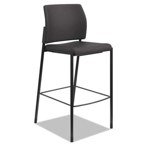 HON® Accommodate Series Cafe Stool, Supports Up to 300 lb, 30" Seat Height, Black