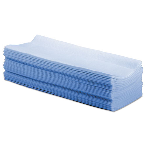 Image of Hydrospun Wipers, 9 x 16.75, Blue, 100 Wipes/Box, 10 Boxes/Carton