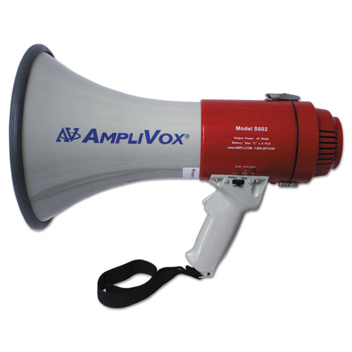 AmpliVox® MityMeg Piezo Dynamic Megaphone, 25W, No Microphone