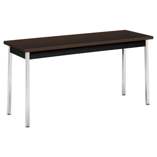 Utility Table, Rectangular, 60w x 20d x 29h, Mocha/Black | by Plexsupply