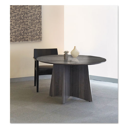Image of Medina Laminate Series Round Conference Table Top, 48 dia, Gray Steel