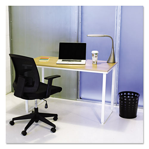 Image of Steel Desk, 47.25" x 24" x 28.75", Beech/White