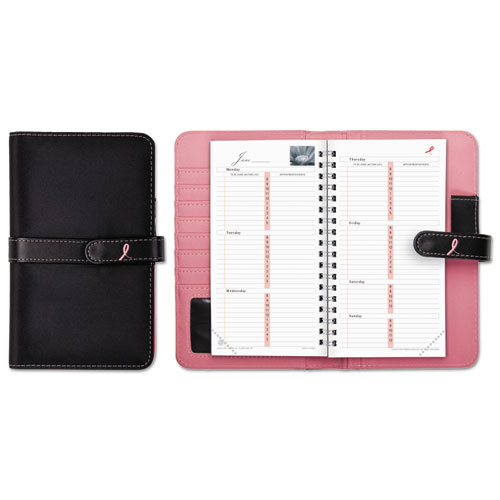 Day-Timer® Pink Ribbon Starter Set, 3 1/2 x 6 1/2, Pink/White
