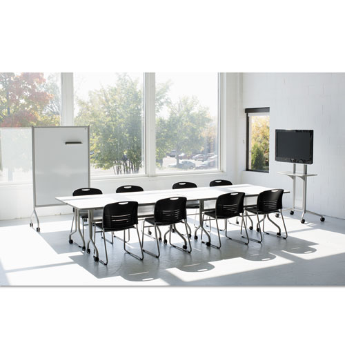 Impromptu Series Mobile Training Table Base, 49-1/2w X 24d X 28h, Silver