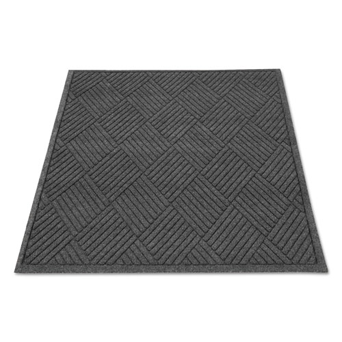 Guardian Platinum Series Indoor Wiper Floor Mat, Rubber with Nylon Carpet,  4'x6', Grey